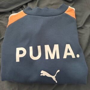 Puma Navy and Orange Crewneck